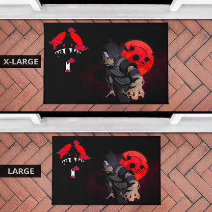 Naruto Anime Itachi Uchiha Spy Akatsuki Members Silhouette Door Mat Home Decor