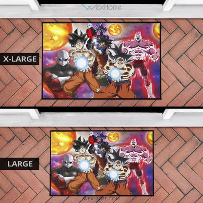 Dragon Ball Anime DB Goku Vs Jiren Fighting For Balls Door Mat Home Decor