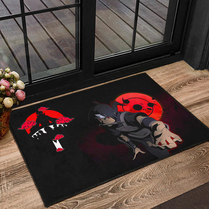 Naruto Anime Itachi Uchiha Spy Akatsuki Members Silhouette Door Mat Home Decor