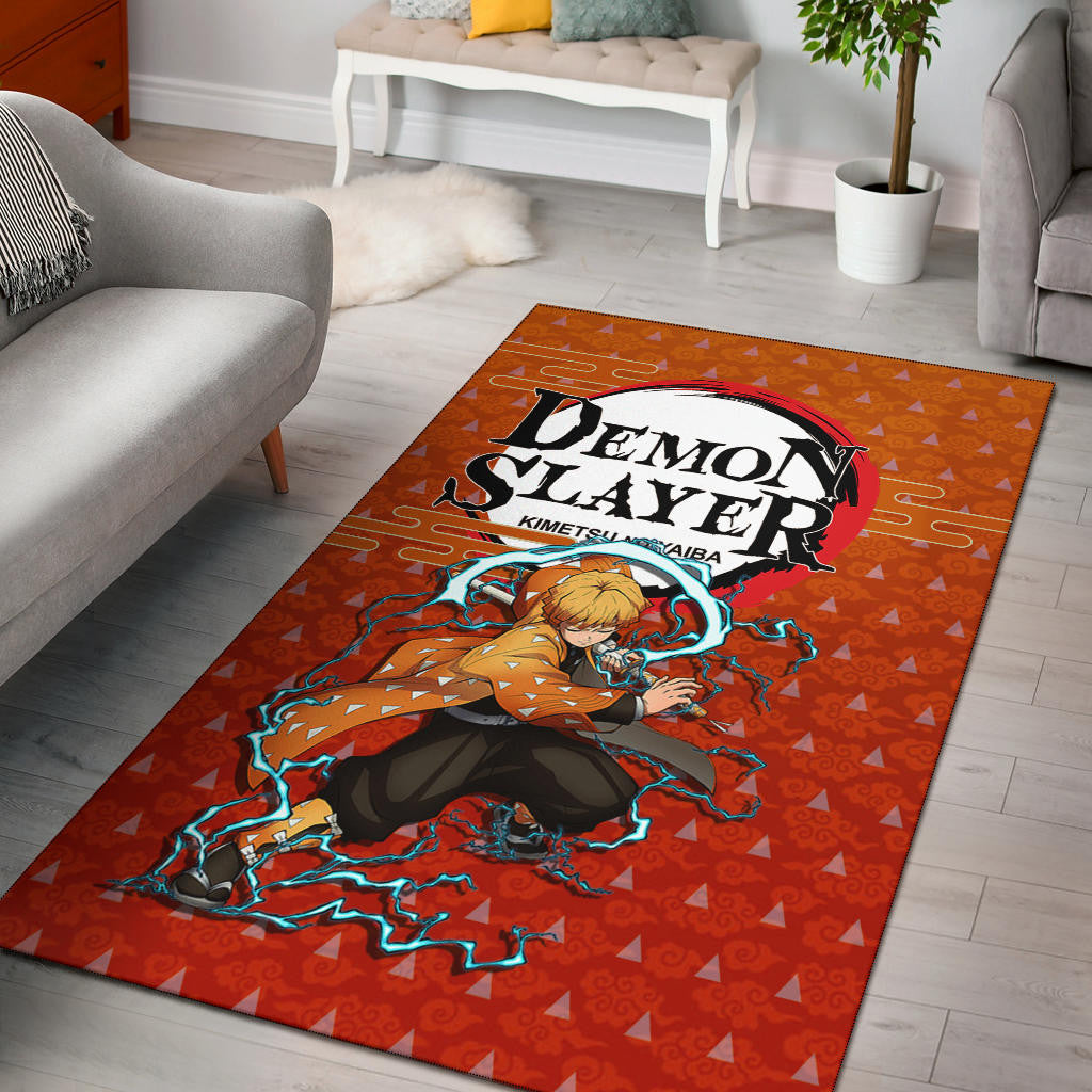 Demon Slayer Anime Zenitsu Sleeping Lightning Breath Power Area Rug Home Decor