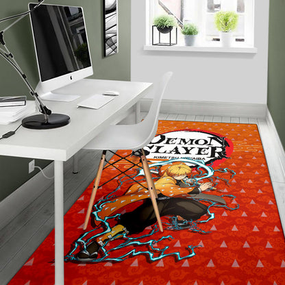 Demon Slayer Anime Zenitsu Sleeping Lightning Breath Power Area Rug Home Decor