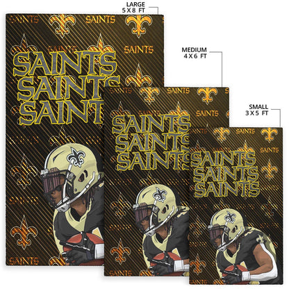 New Orleans Saints American Football Team Minimal Player Artwork Saints Patterns Area Rug Home Decor