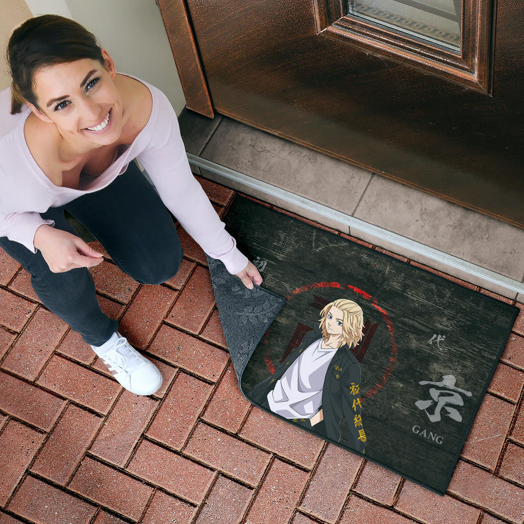 Tokyo Revengers Anime Cool Mikey Gang Kanji Text Door Mat Home Decor