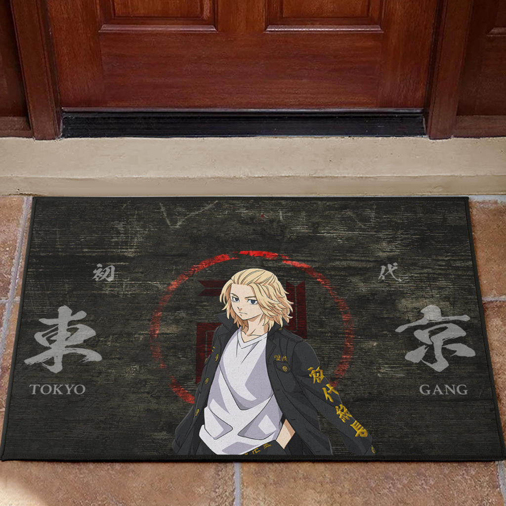 Tokyo Revengers Anime Cool Mikey Gang Kanji Text Door Mat Home Decor