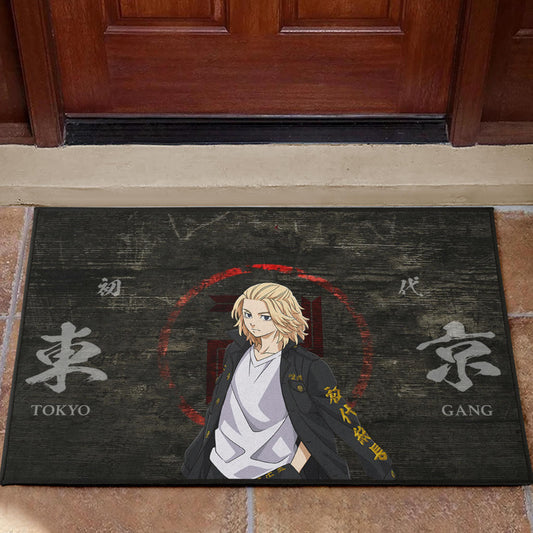 Tokyo Revengers Anime Cool Mikey Gang Kanji Text Door Mat Home Decor