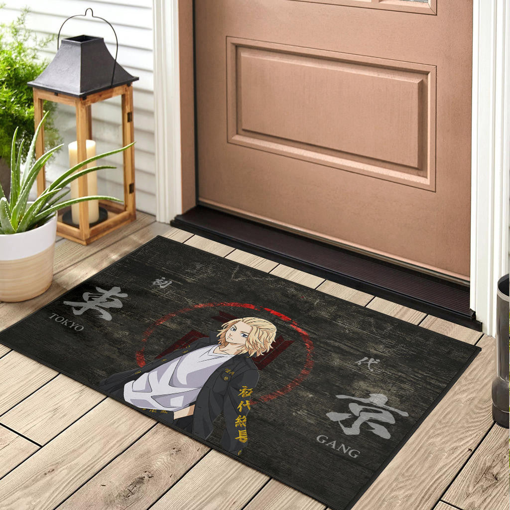 Tokyo Revengers Anime Cool Mikey Gang Kanji Text Door Mat Home Decor