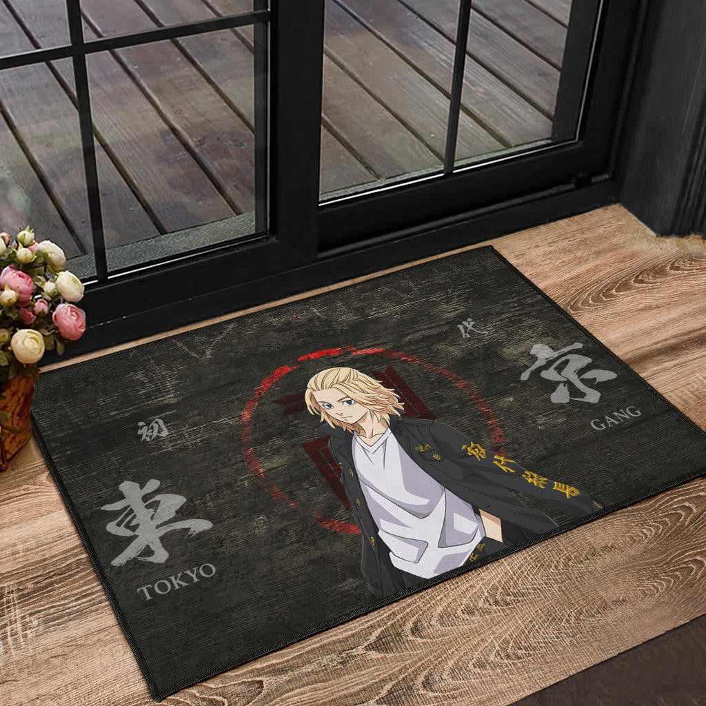 Tokyo Revengers Anime Cool Mikey Gang Kanji Text Door Mat Home Decor
