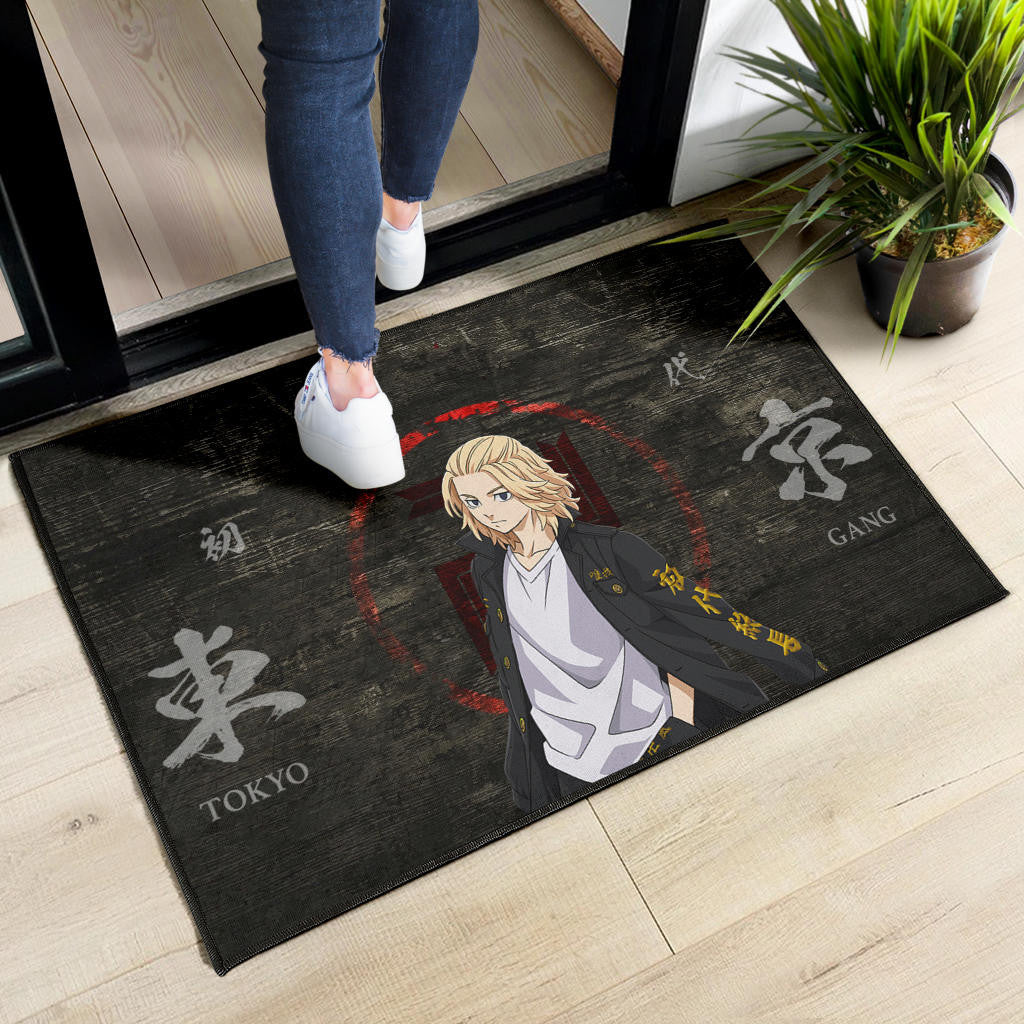 Tokyo Revengers Anime Cool Mikey Gang Kanji Text Door Mat Home Decor