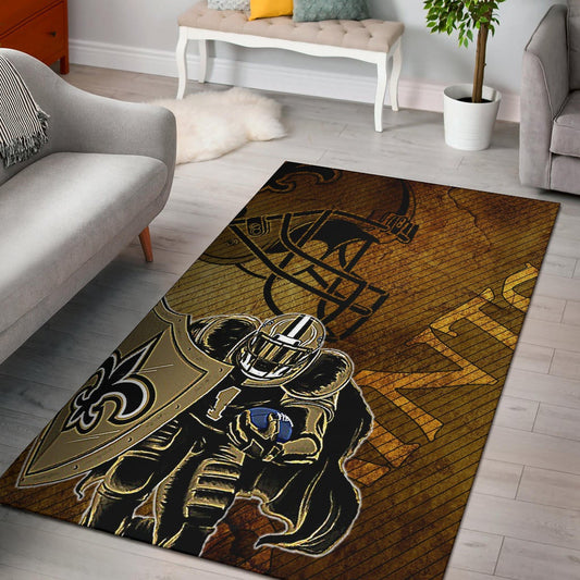 New Orleans Saints American Football Team Marquez Callaway 1 With Shield Vintage Style Area Rug Home Decor