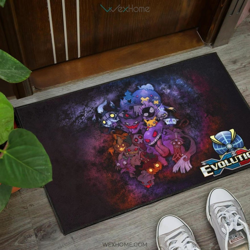 Pokemon Anime Scary Pokemon Evolution Halloween Cosplay Door Mat Home Decor