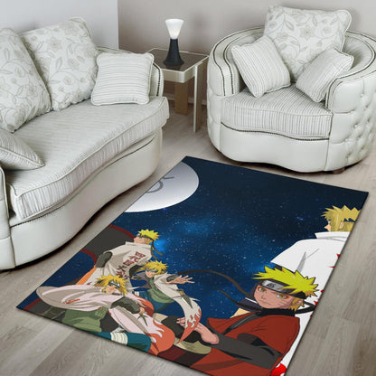 Naruto Anime Naruto Sage Mode And Minato Hokage Galaxy Area Rug Home Decor