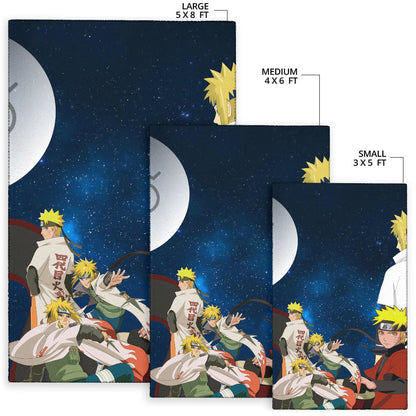 Naruto Anime Naruto Sage Mode And Minato Hokage Galaxy Area Rug Home Decor