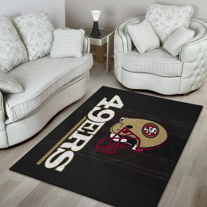 San Francisco American Football 49ers Football Minimal Ers Helmet Artwork Area Rug Home Decor