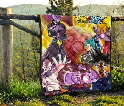 Dragon Ball Anime DB Text Main Characters Orange Balls Premium Quilt Blanke