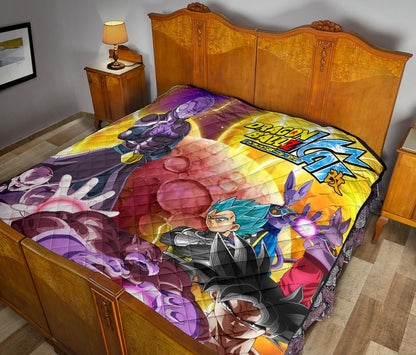 Dragon Ball Anime DB Text Main Characters Orange Balls Premium Quilt Blanke
