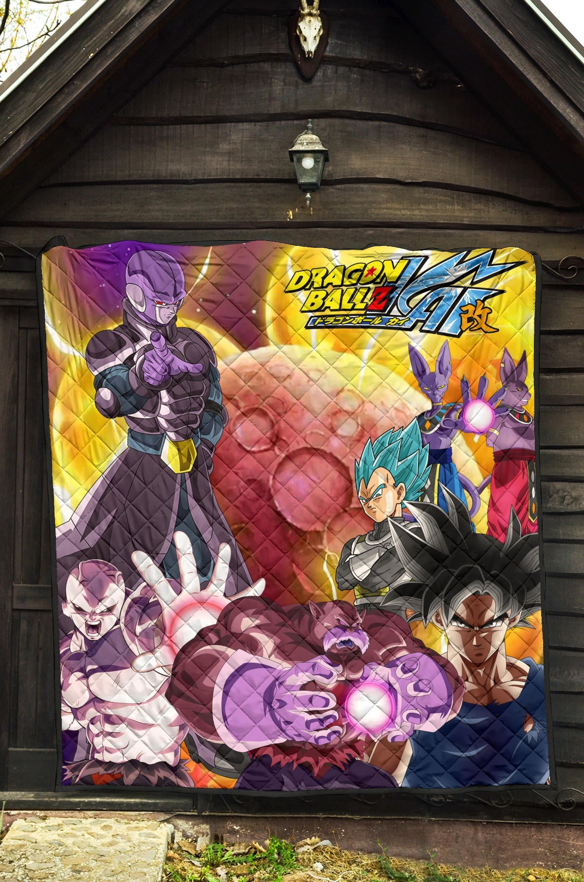 Dragon Ball Anime DB Text Main Characters Orange Balls Premium Quilt Blanke