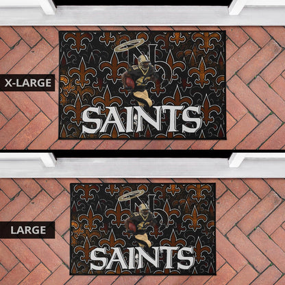 New Orleans Saints American Football Marcus Williams 43 Running Saints Doodle Door Mat Home Decor