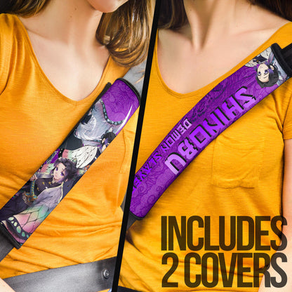 Demon Slayer Anime Shinobu Power Purple Vintage Theme Seat Belt Covers