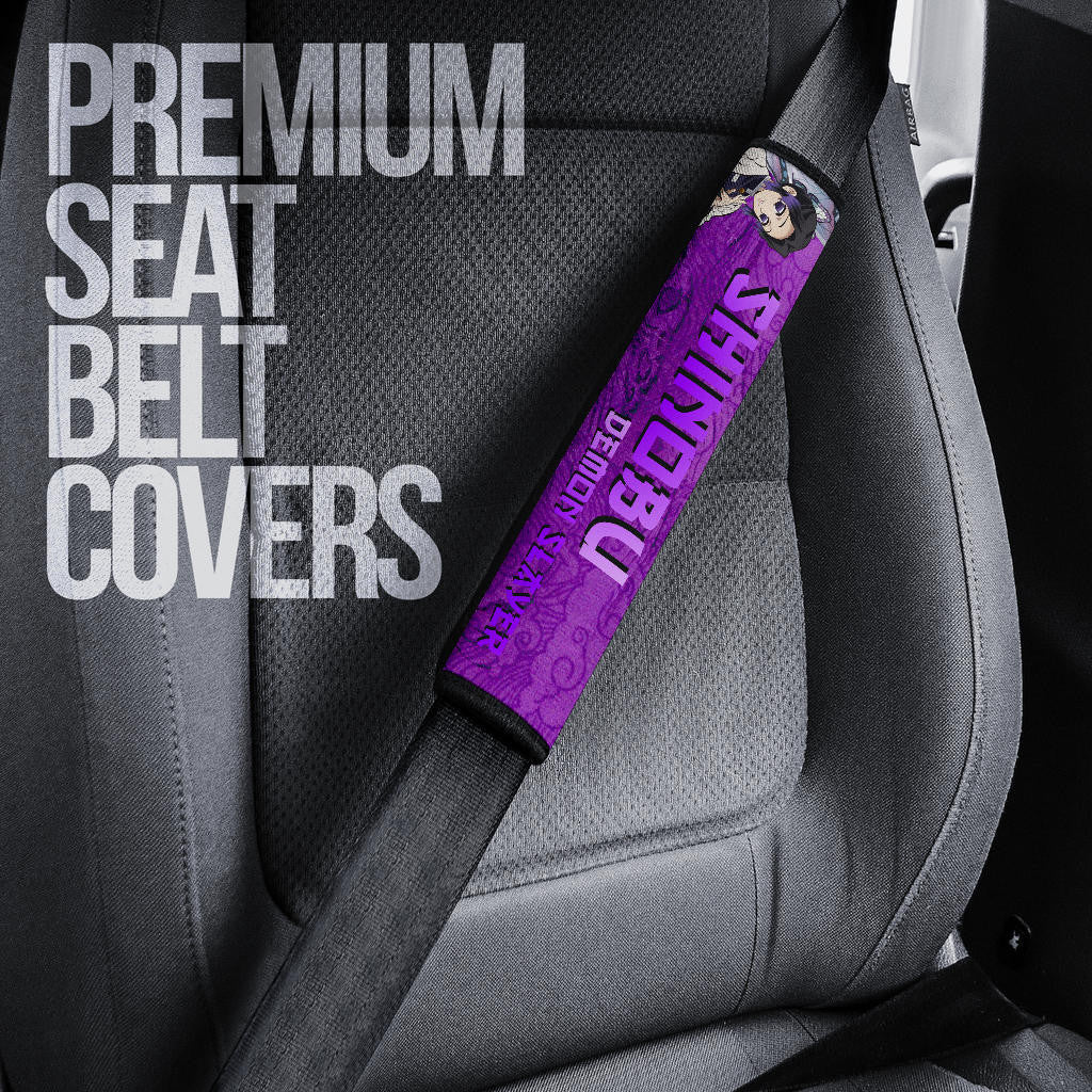 Demon Slayer Anime Shinobu Power Purple Vintage Theme Seat Belt Covers