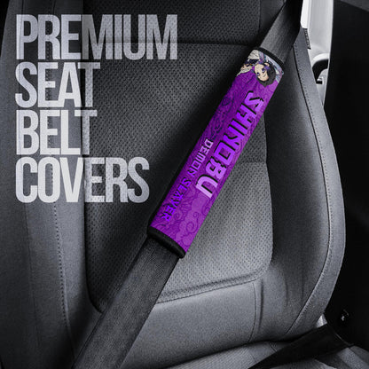 Demon Slayer Anime Shinobu Power Purple Vintage Theme Seat Belt Covers