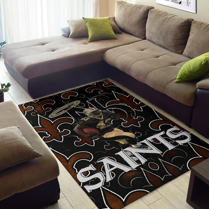 New Orleans Saints American Football Team Marcus Williams 43 Running Saints Doodle Area Rug Home Decor