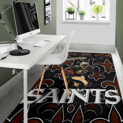 New Orleans Saints American Football Team Marcus Williams 43 Running Saints Doodle Area Rug Home Decor