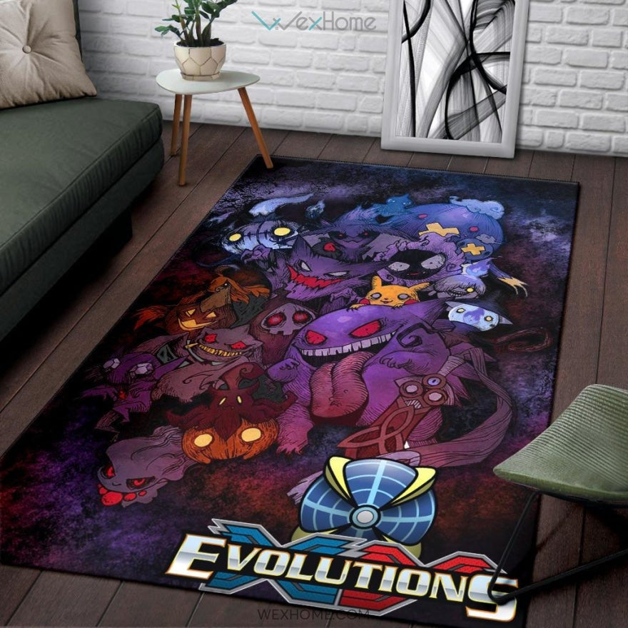 Pokemon Anime Scary Pokemon Evolution Halloween Cosplay Area Rug Home Decor