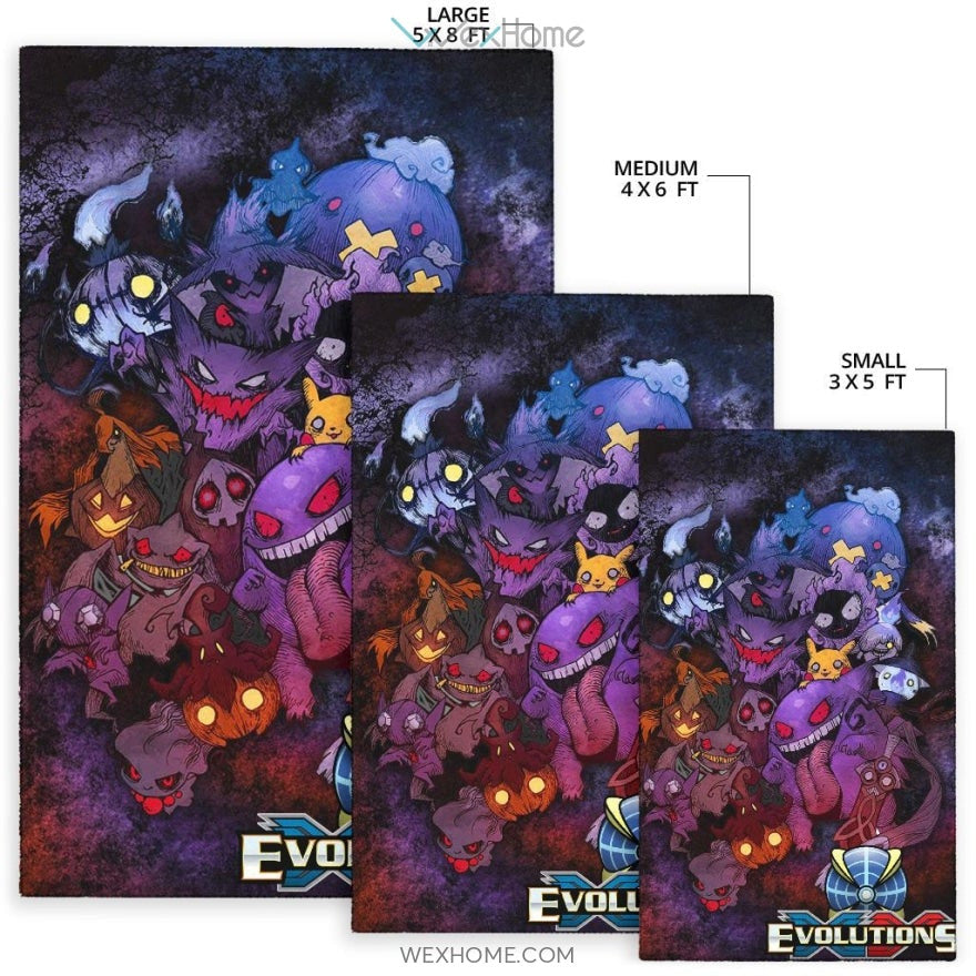 Pokemon Anime Scary Pokemon Evolution Halloween Cosplay Area Rug Home Decor