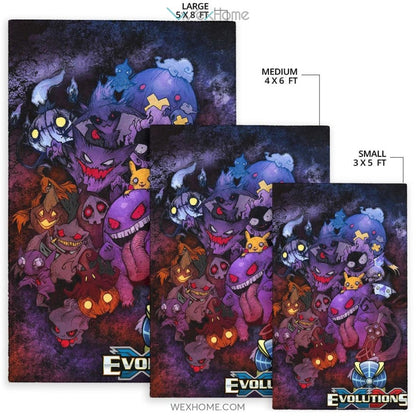 Pokemon Anime Scary Pokemon Evolution Halloween Cosplay Area Rug Home Decor