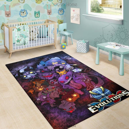 Pokemon Anime Scary Pokemon Evolution Halloween Cosplay Area Rug Home Decor