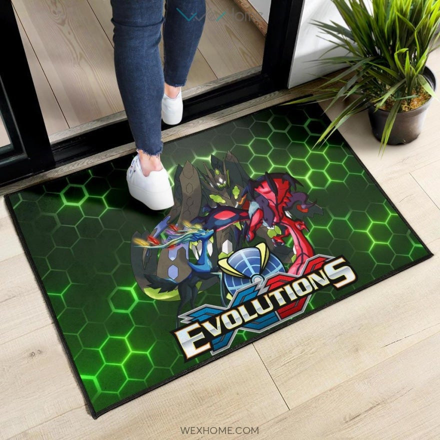 Pokemon Anime Pokemon XY Evolution Electronic Background Door Mat Home Decor