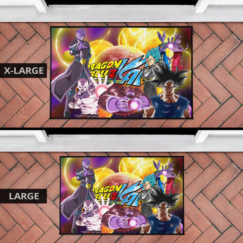 Dragon Ball Anime DB Text Main Characters Orange Balls Door Mat Home Decor