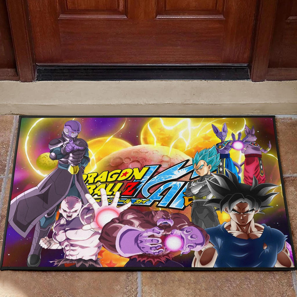 Dragon Ball Anime DB Text Main Characters Orange Balls Door Mat Home Decor