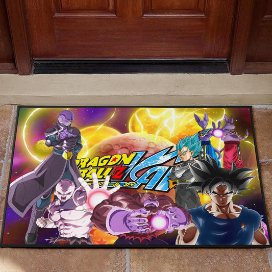 Dragon Ball Anime DB Text Main Characters Orange Balls Door Mat Home Decor