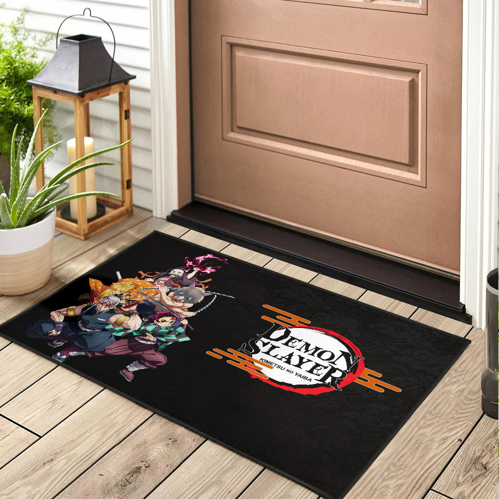 Demon Slayer Kimetsu no Yaiba Poster Black Door Mat Home Decor