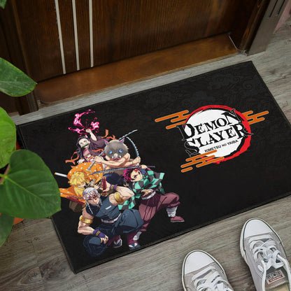 Demon Slayer Kimetsu no Yaiba Poster Black Door Mat Home Decor
