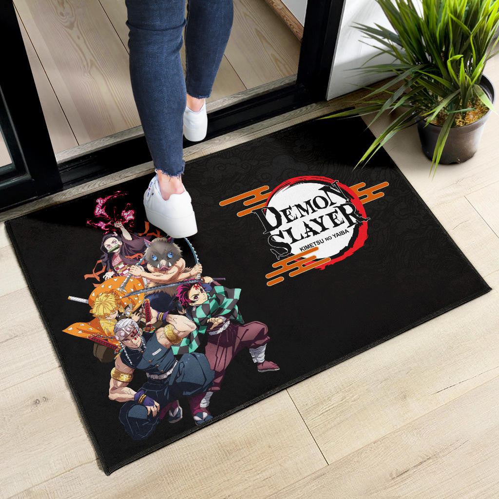 Demon Slayer Kimetsu no Yaiba Poster Black Door Mat Home Decor