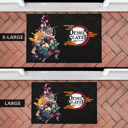 Demon Slayer Kimetsu no Yaiba Poster Black Door Mat Home Decor