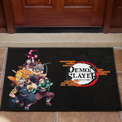 Demon Slayer Kimetsu no Yaiba Poster Black Door Mat Home Decor
