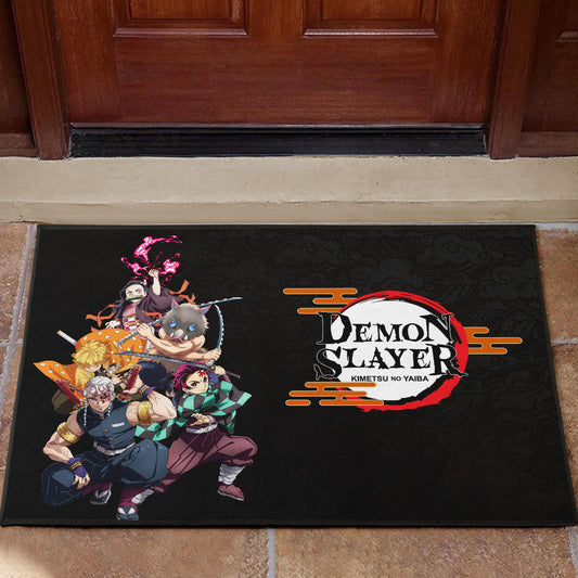 Demon Slayer Kimetsu no Yaiba Poster Black Door Mat Home Decor