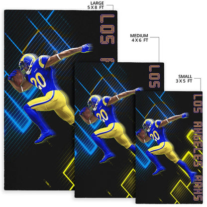 Los Angeles Rams American Football Team Cool Jalen Ramsey 20 Running Electronic Area Rug Home Decor