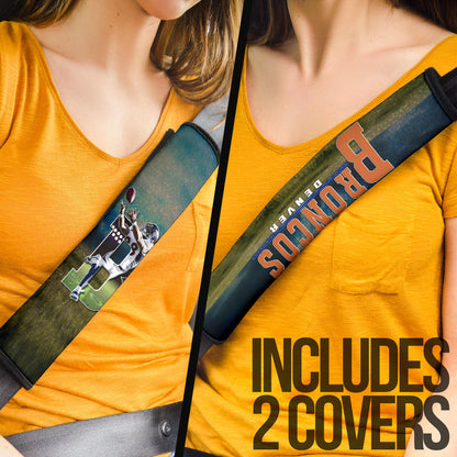 Denver American Football Broncos Football Demaryius Thomas 88 Catching Rugby Ball Seat Belt Covers