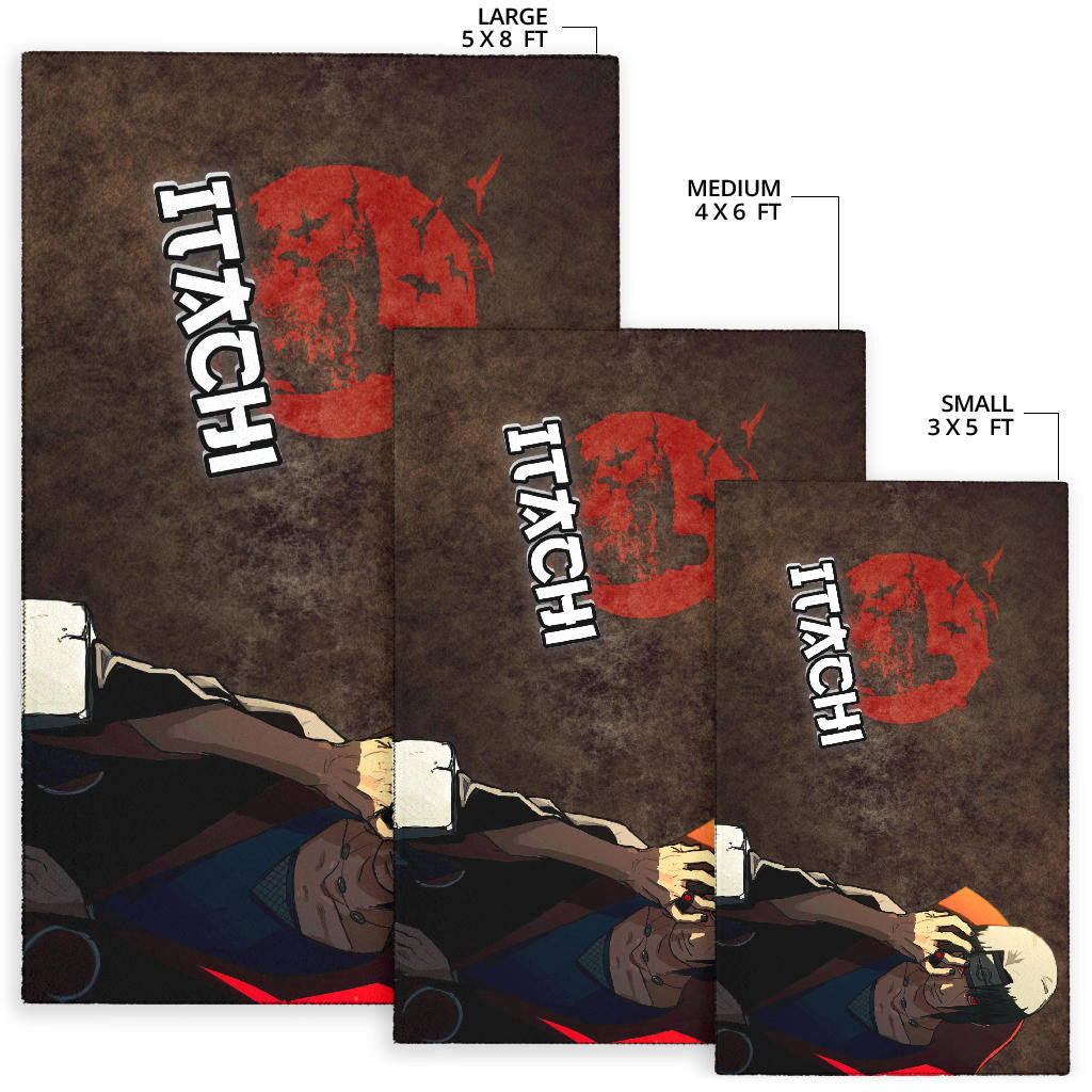 Naruto Anime Itachi Uchiha Rogue Ninja Area Rug Home Decor