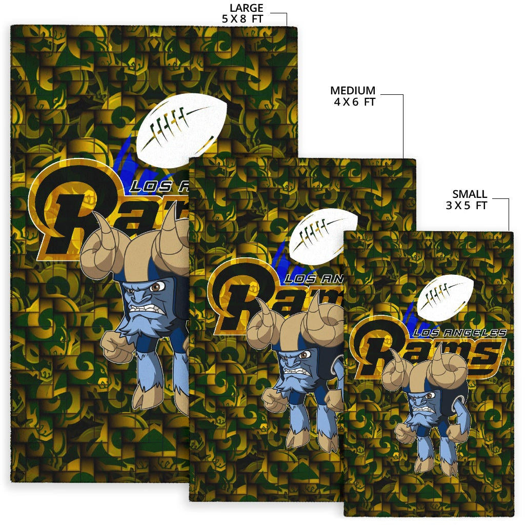 Los Angeles Rams American Football Team Angry Rusher LA Rampage Patterns Area Rug Home Decor