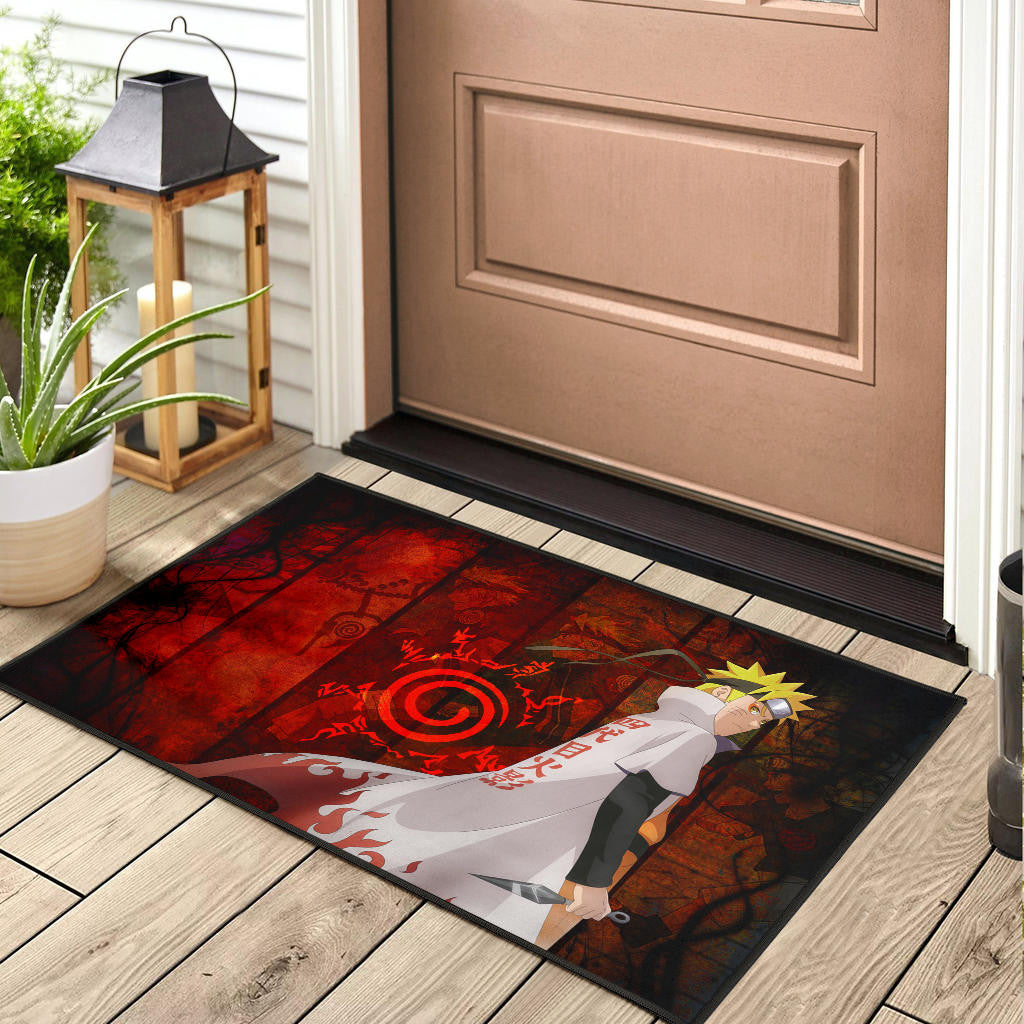 Naruto Anime Naruto Hokage Battle Moments Background Door Mat Home Decor
