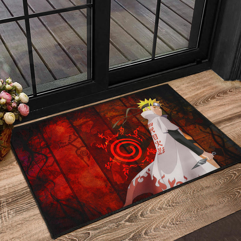 Naruto Anime Naruto Hokage Battle Moments Background Door Mat Home Decor