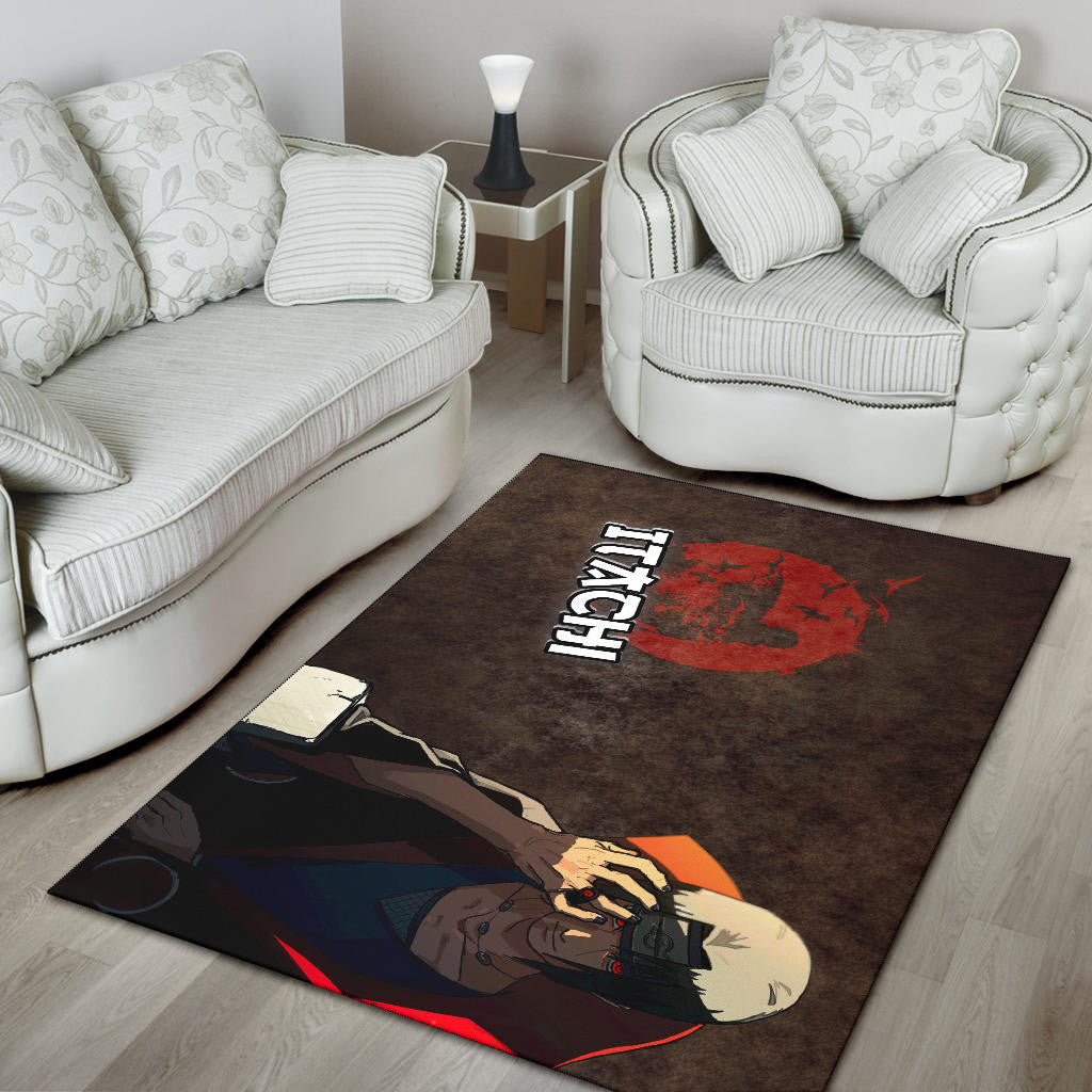 Naruto Anime Itachi Uchiha Rogue Ninja Area Rug Home Decor