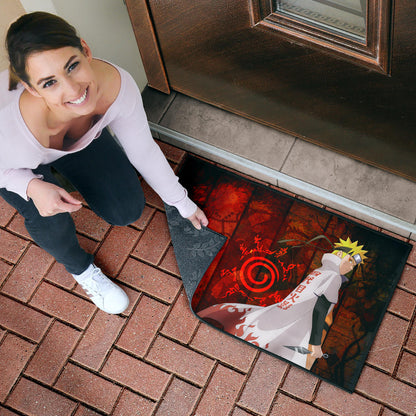 Naruto Anime Naruto Hokage Battle Moments Background Door Mat Home Decor