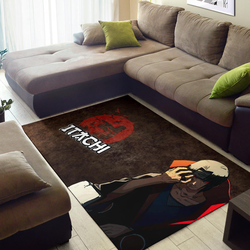 Naruto Anime Itachi Uchiha Rogue Ninja Area Rug Home Decor