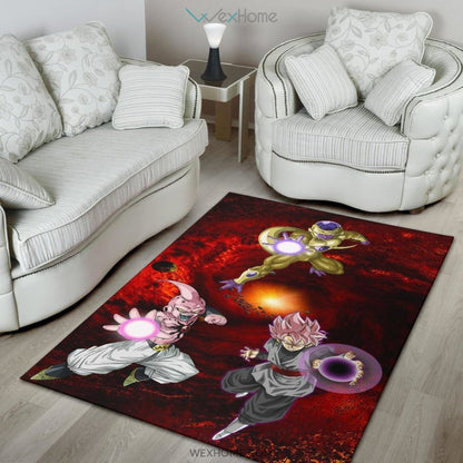 Dragon Ball Anime DB Evil Universe Villains Black Goku Frieza Buu Area Rug Home Decor